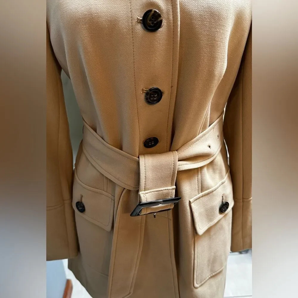 The Limited NWT pea coat with tortoise buttons and matching belt.  Size small - Picture 3 of 5